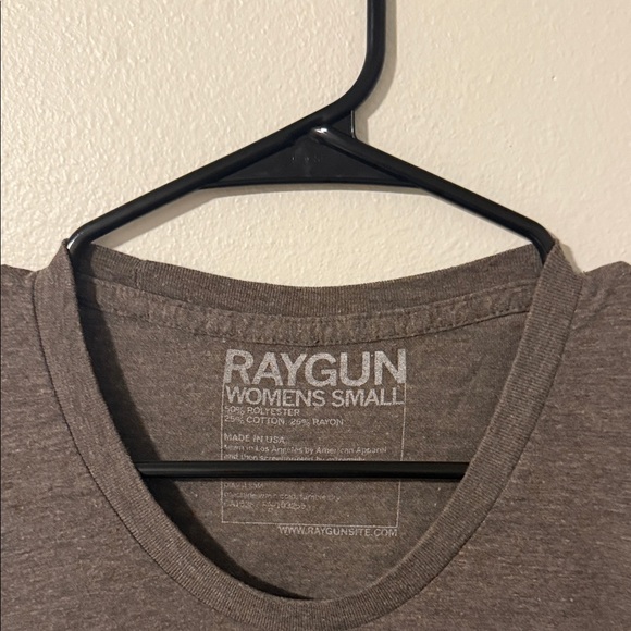 Raygun Gray T-Shirt with Blue Text - Picture 2 of 4
